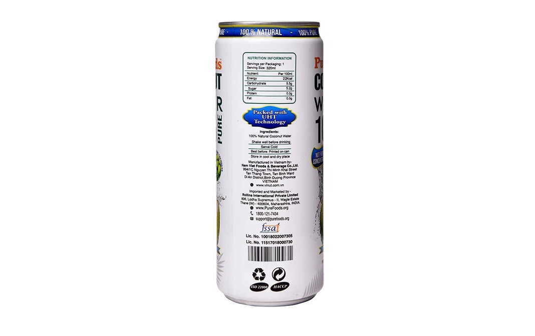Purefoods Coconut Water    Tin  320 millilitre